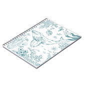Carnet La vie marine dessinée à la main (Côté gauche)