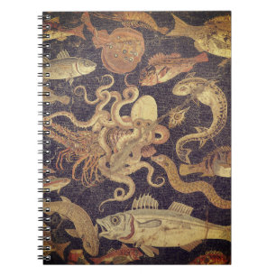 Carnet La vie marine, mosaïque de Pompéi