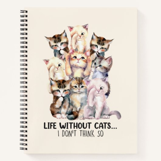 Carnet La vie sans chats ? Je ne le pense pas (Devant)