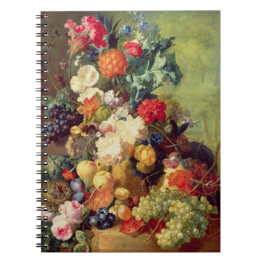 Carnet La vie toujours avec les fleurs et le fruit (Devant)