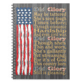 Carnet La vieille gloire de l'Amérique, un poème bannière (Devant)