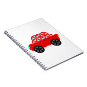 Carnet La Voiture De Vie - Formes Sacrées A3, Rouge. (Côté Droit)