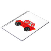 Carnet La Voiture De Vie - Formes Sacrées A3, Rouge. (Côté gauche)