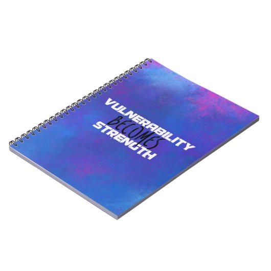 Carnet La vulnérabilité devient force Typographie Abstrai (Côté gauche)