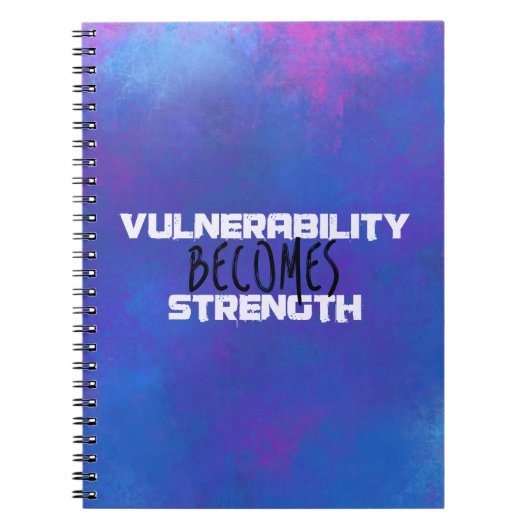 Carnet La vulnérabilité devient force Typographie Abstrai (Devant)