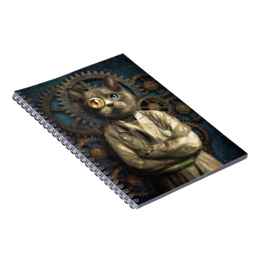 Carnet Lab Cat Steampunk (Côté Droit)