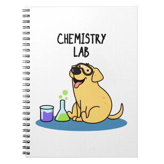 Carnet Laboratoire de chimie Labrador drôle Pun  (Devant)