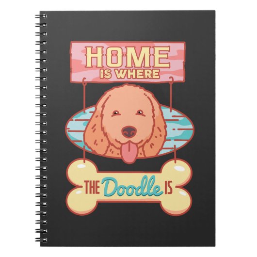 Carnet Labradoodle doré (Devant)