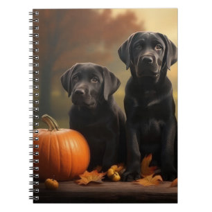 Carnet Labrador Chiot Automne Citrouille de plaisir