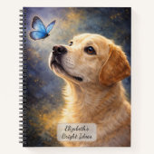 Carnet Labrador et Papillon Bleu (Devant)