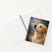 Carnet Labrador et Papillon Bleu (Intérieur)