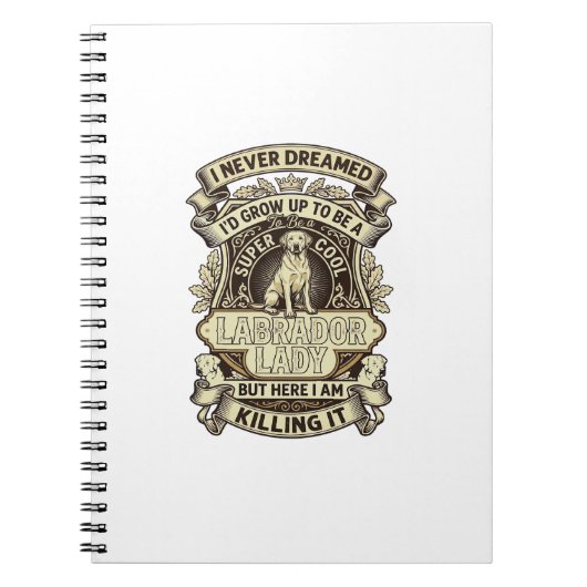 Carnet Labrador Lady Dog Crown Shield_1 (Devant)