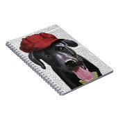 Carnet Labrador Noir avec Casquette rouge (Côté Droit)