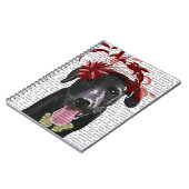 Carnet Labrador Noir Avec Fascinateur Rouge (Côté gauche)