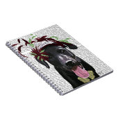 Carnet Labrador Noir Avec Fascinateur Vert (Côté Droit)