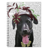 Carnet Labrador Noir Avec Fascinateur Vert (Devant)