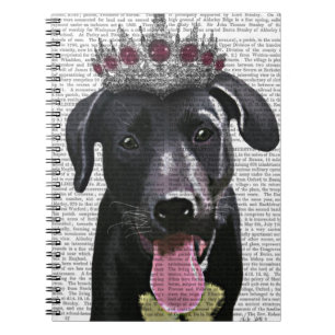 Carnet Labrador Noir Avec Tiara