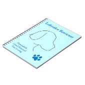 Carnet Labrador Retriever-Bleu (Côté gauche)