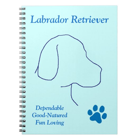 Carnet Labrador Retriever-Bleu (Devant)