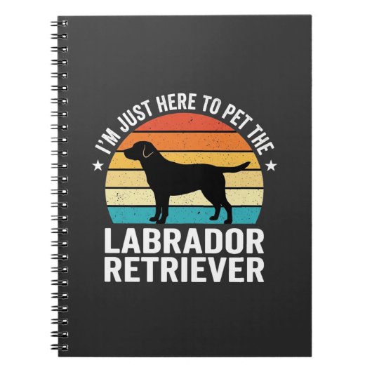 Carnet Labrador Retriever Chien Rétro Caressant (Devant)
