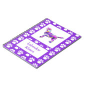 Carnet Labrador Retriever Chien Silhouette Paw Purple PY& (Côté gauche)