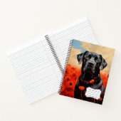 Carnet Labrador retriever in poppies (Intérieur)