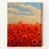 Carnet Labrador retriever in poppies (Dos)