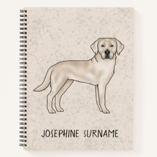 Carnet Labrador Retriever Lab couleur crème Nom personnal