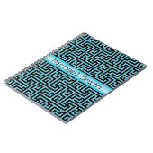 Carnet Labyrinthe bleu et noir (Côté gauche)