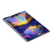 Carnet Lac caché orné de fleurs colorées (Côté Droit)