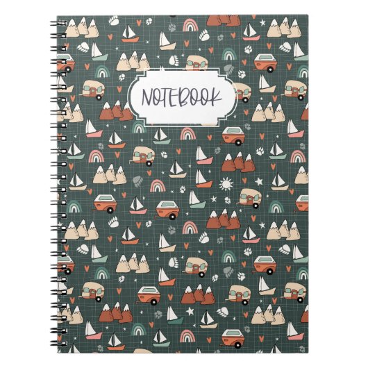 Carnet Lac Camping - Turquoise foncé (Devant)