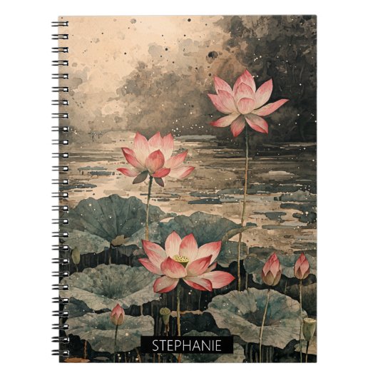 Carnet Lac de lotus au clair de lune (3) (Devant)
