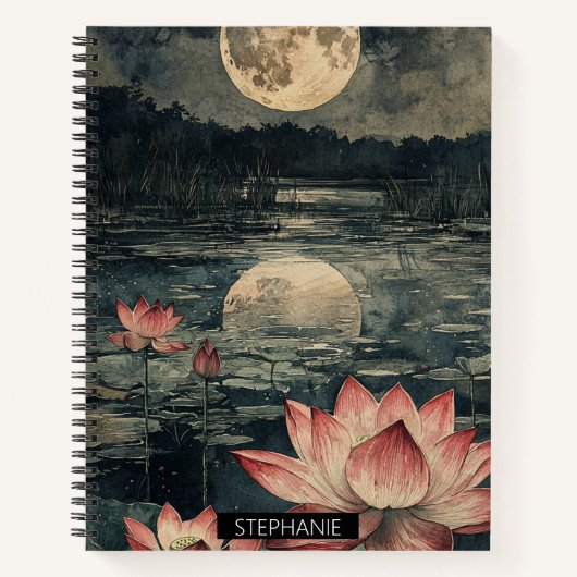 Carnet Lac de lotus au clair de lune (4) (Devant)