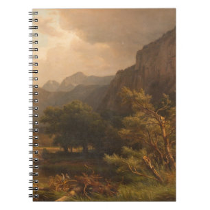 Carnet Lac de montagne avec Hérons - Heinrich Funk