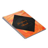 Carnet Lac Fire Orange et Monogramme noir (Côté Droit)