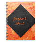 Carnet Lac Fire Orange et Monogramme noir (Devant)