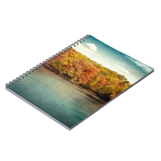 Carnet Lac Forêts Arbres Monogramme d'eau Note initiale L (Côté gauche)