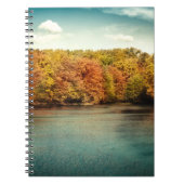 Carnet Lac Forêts Arbres Monogramme d'eau Note initiale L (Devant)