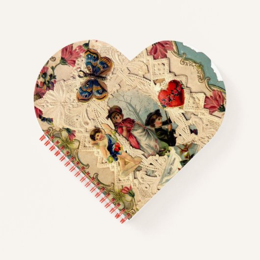 CARNET LACE ANTIQUE VALENTINE, CUPIDE, AMOUREUX ET BOUTTE (Devant)