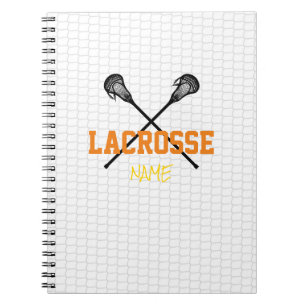 Carnet Lacrosse Nom personnalisé Couleurs de l'équipe