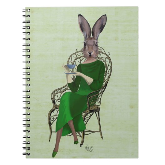 Carnet Lady Bella Rabbit Prendre du thé 3 (Devant)