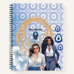 Carnet Lady Boss Mal oeil turc, bonne chance charme