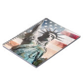Carnet Lady Liberty et le drapeau américain (Côté gauche)