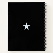 Carnet Lady Liberty et monogramme sur fond noir (Dos)