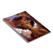 Carnet Lady Portant un Masque Art Imaginaire noir (Côté Droit)
