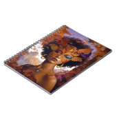 Carnet Lady Portant un Masque Art Imaginaire noir (Côté gauche)