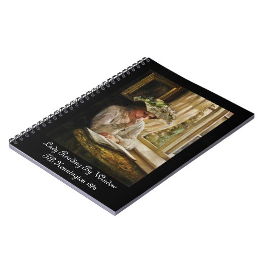 Carnet Lady Reading par Window (Côté gauche)