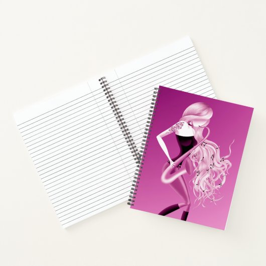 Carnet Lady Saxophoniste (Intérieur)