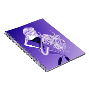 Carnet Lady Saxophoniste musicienne Bluebell
