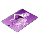 Carnet Lady Saxophoniste musicienne violette (Côté gauche)